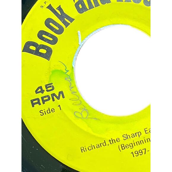 Vtg 1997 Christmas Peter Pan Richard The Sharp Eared Reindeer Book Record 45rpm - Picture 7 of 9